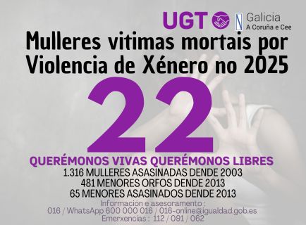 Contador: 22 mulleres asasinadas no 2025