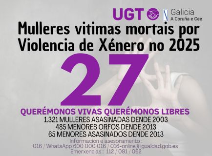 Contador: 27 mulleres asasinadas no 2025