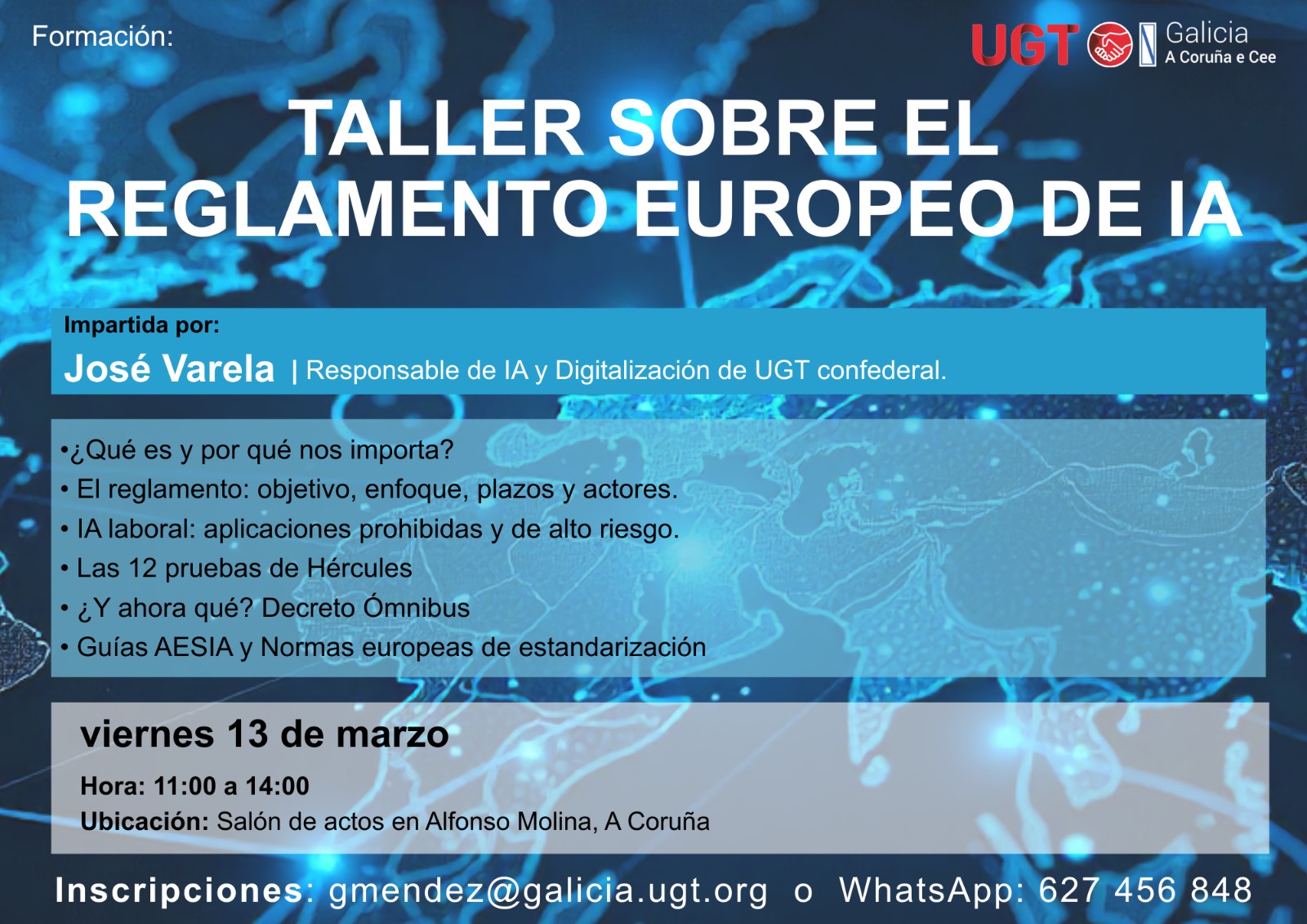 Taller sobre o regulamento europeo da IA