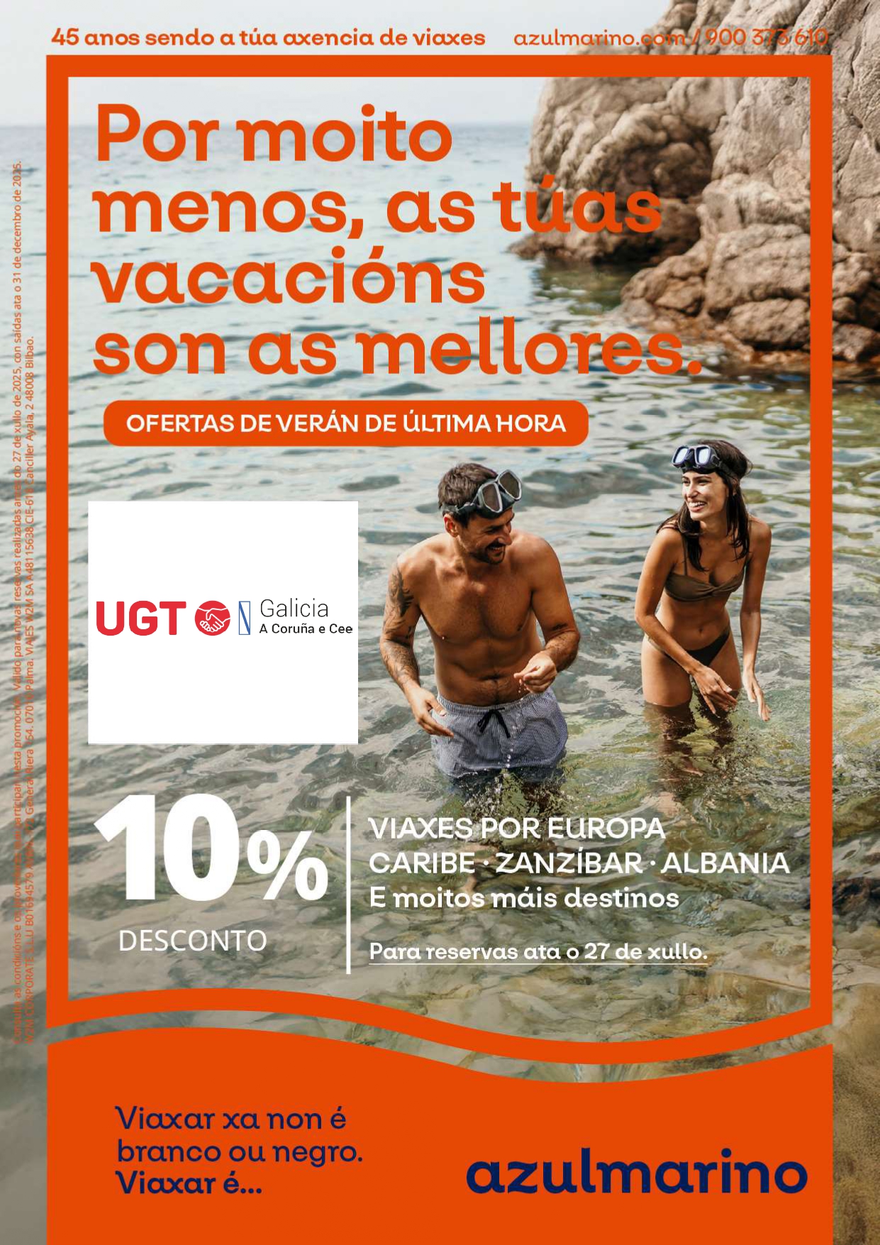10% de desconto en viaxes por Europa, Caribe e moitos máis destinos.